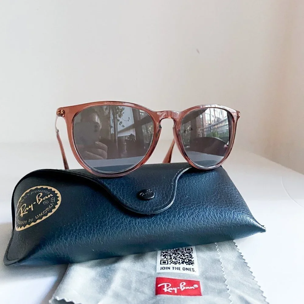 RayBan Light Brown Beige Frame Classic Shape Eye Glass Frames
